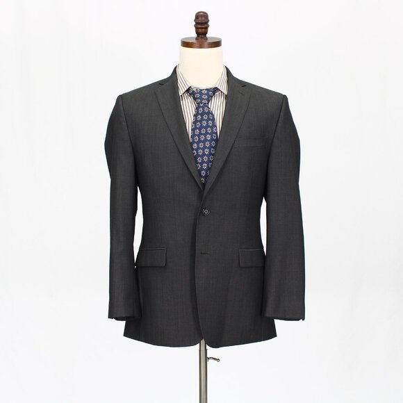 Calvin Klein 40R Gray HB 2-Button Sport Coat Blazer Jacket P346 - Picture 1 of 10